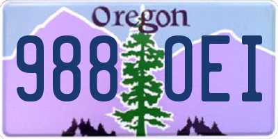 OR license plate 988OEI