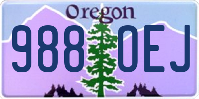OR license plate 988OEJ