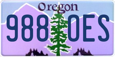 OR license plate 988OES