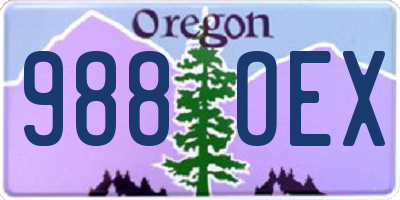 OR license plate 988OEX
