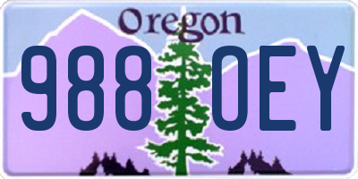 OR license plate 988OEY