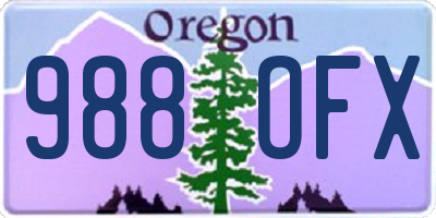 OR license plate 988OFX