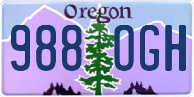 OR license plate 988OGH