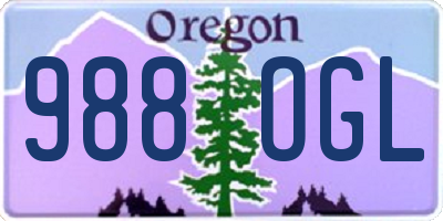 OR license plate 988OGL