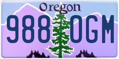 OR license plate 988OGM
