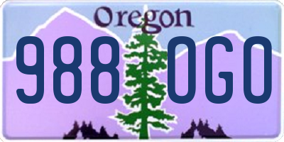 OR license plate 988OGO