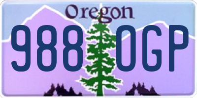 OR license plate 988OGP
