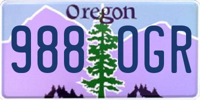 OR license plate 988OGR