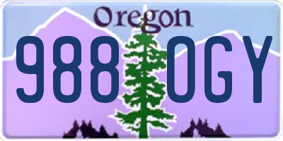 OR license plate 988OGY