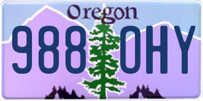 OR license plate 988OHY