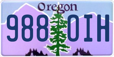 OR license plate 988OIH