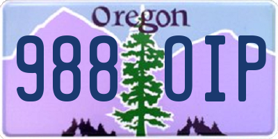 OR license plate 988OIP