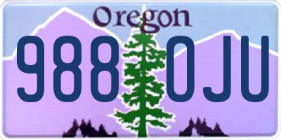 OR license plate 988OJU