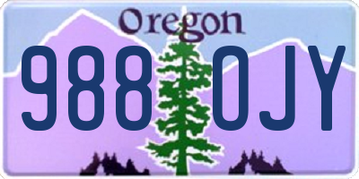 OR license plate 988OJY