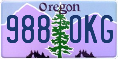 OR license plate 988OKG