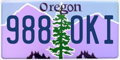 OR license plate 988OKI