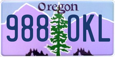 OR license plate 988OKL