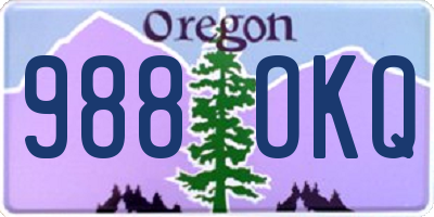 OR license plate 988OKQ