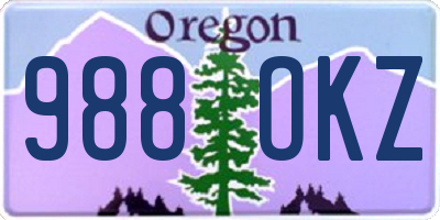 OR license plate 988OKZ