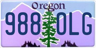 OR license plate 988OLG