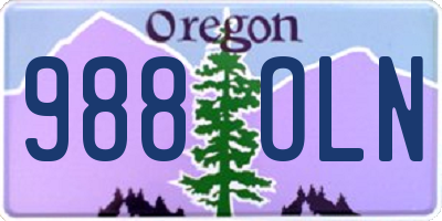 OR license plate 988OLN