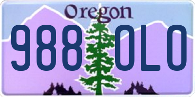 OR license plate 988OLO