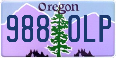 OR license plate 988OLP