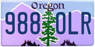 OR license plate 988OLR
