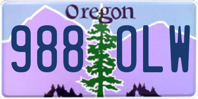 OR license plate 988OLW