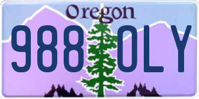 OR license plate 988OLY