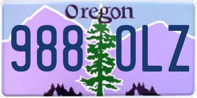 OR license plate 988OLZ