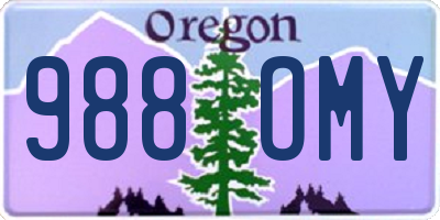 OR license plate 988OMY