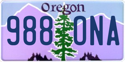 OR license plate 988ONA