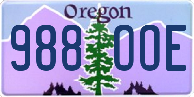 OR license plate 988OOE