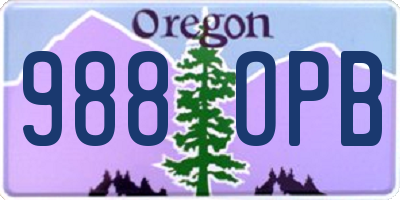 OR license plate 988OPB