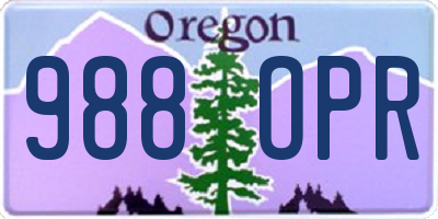 OR license plate 988OPR