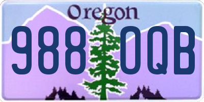 OR license plate 988OQB