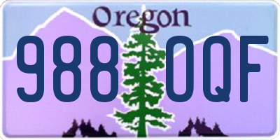 OR license plate 988OQF