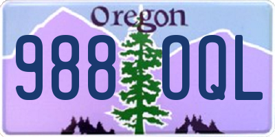OR license plate 988OQL