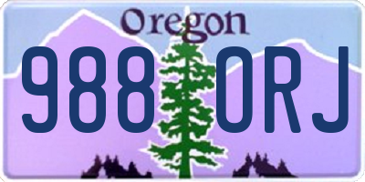 OR license plate 988ORJ