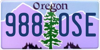 OR license plate 988OSE