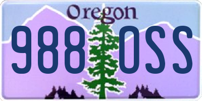 OR license plate 988OSS