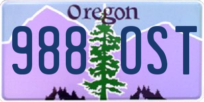 OR license plate 988OST