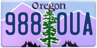 OR license plate 988OUA