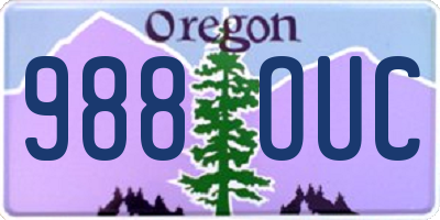 OR license plate 988OUC