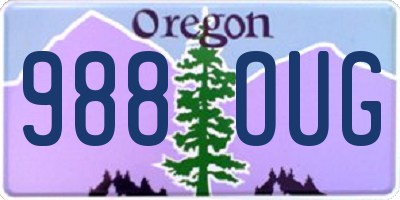 OR license plate 988OUG