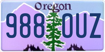 OR license plate 988OUZ