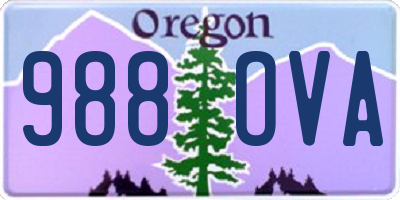 OR license plate 988OVA