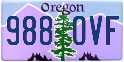 OR license plate 988OVF