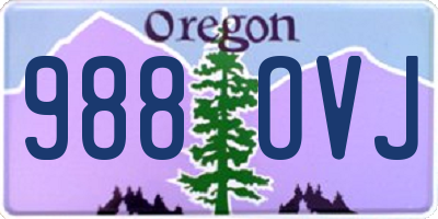 OR license plate 988OVJ